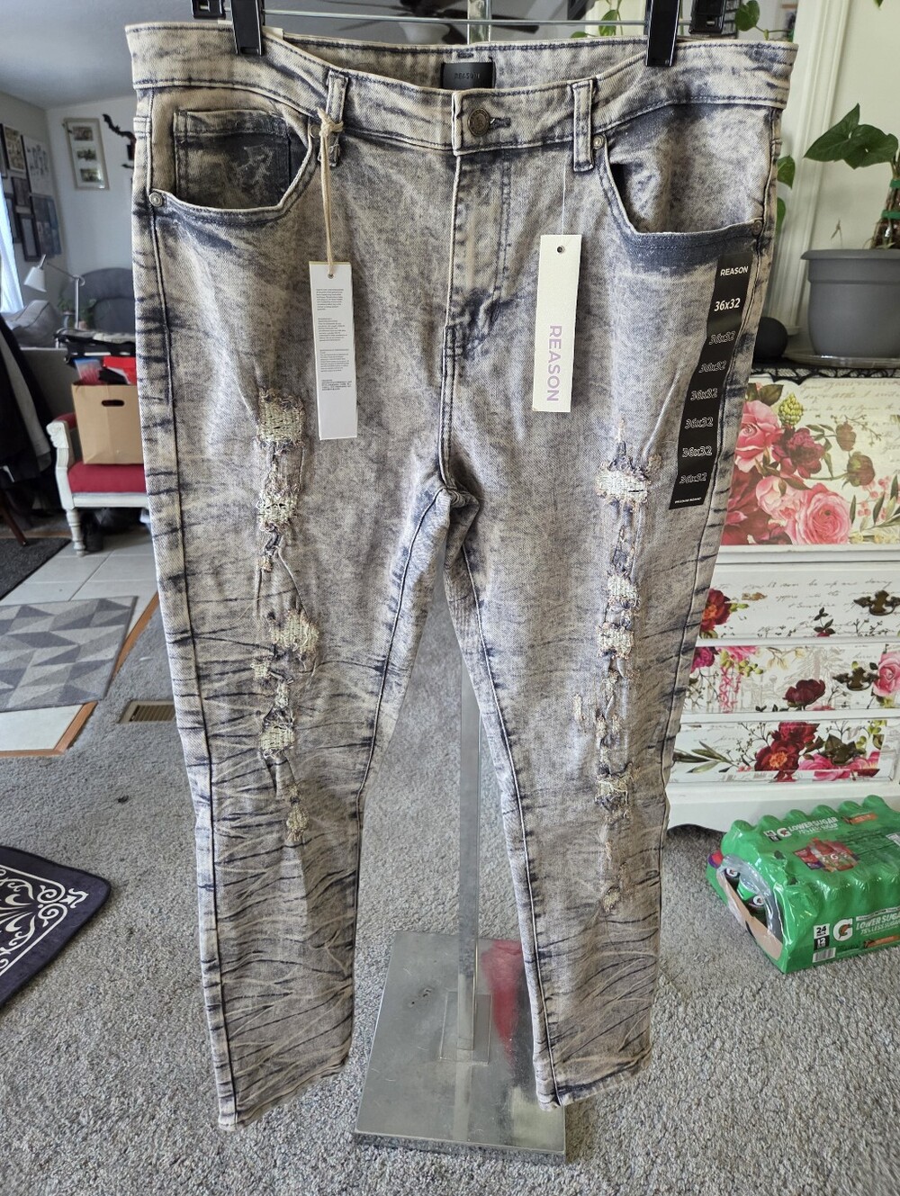 Reason Clothing Men's Skinny Jeans